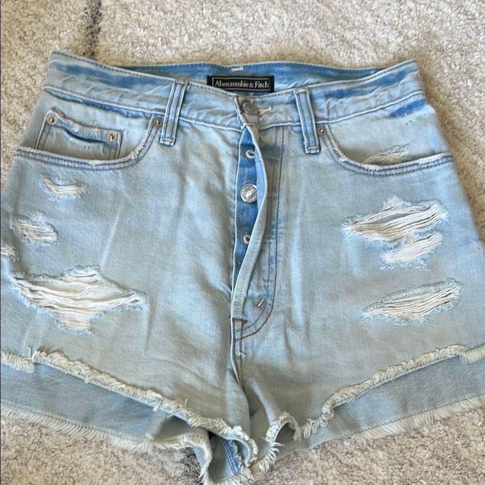Abercrombie & Fitch Blue Casual Jean Shorts